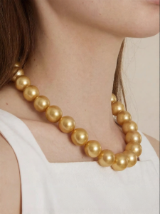 YISHU | Trendy Luxe Large Pearl Necklace 14mm