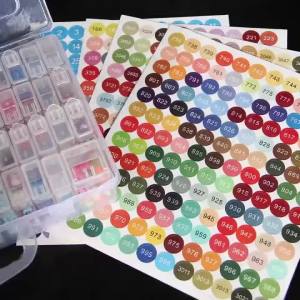 Diamond Painting Color Number Stickers 447 DMC Labels Stickers Storage Box Diamond Painting Accessories Mosaic Bottle Tools