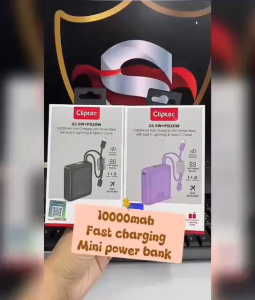 Cliptec 10000mAh Mini Power Bank MPB238 | Fast Charge 22.5W | 3C Certification | Pocket Size | Phone Charger Malaysia