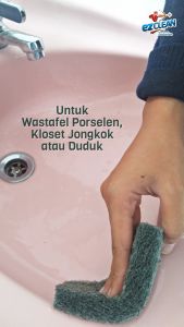 Ezclean Green Pad Sikat Hijau Sikat Lubang Kloset Toilet Wc Sikat Porselen Sikat Wastafel Sikat Ampuh