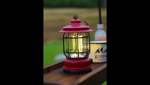 Lentera Lampu Camping Gantung Retro Model Petromax Rechargeable
