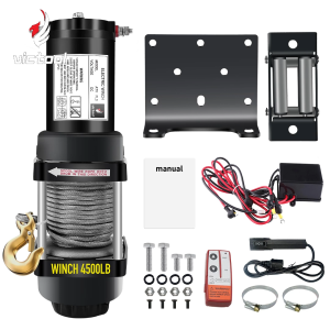 Victool Electric Winch 4500lbs Electric Recovery Winch Kit ATV Trailer Truck Car DC 12V Remote Control