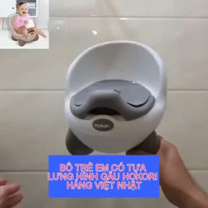 Bô vệ sinh trẻ em HOKORI nhựa Việt Nhật cao cấp có tựa lưng cho bé