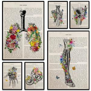Flower Organ Anatomy Poster Waterproof Self-Stick | Durable Decor | Ideal for Bedroom Kitchen & Entryway