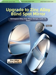 LQDQT | Blind Spot Assist Rearview Mirror Small Round Mirror Frameless