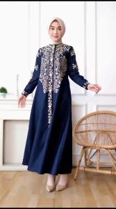 Gamis Bordir Katun Terbaru Motif Cutraifa
