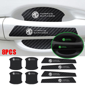 8pcs/set Luminous Car Door Handle ProtectorCar Door Handle Protector Film Universal for Toyota Honda Mitsubishi Universal Carbon Fiber Protection Sticker