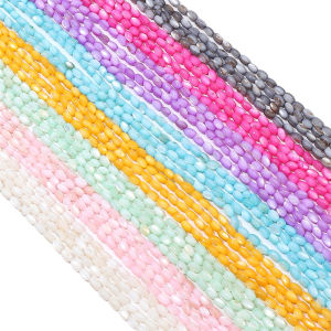 3x5mm 80Pcs Natural Freshwater Shell Beads Oval  Shape Loose Beads for DIY Bracelet Necklace Jewelry Making