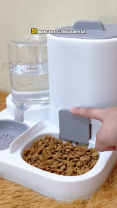 FOCAT Tempat Makan & Minum Otomatis Kucing Anjing M89 Automatic Pet Feeder / Pet Feeder 2IN1
