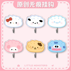 Strong Adhesive Bathroom Cartoon Hook Sticky Hook No Drilling Required Wall Mounted Cute Creative Bathroom Organizer