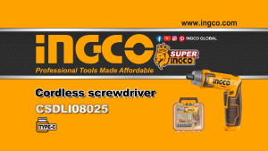 INGCO 8V 6NM LI-ION SCREWDRIVER SET | 17 BITS | CSDLI08025