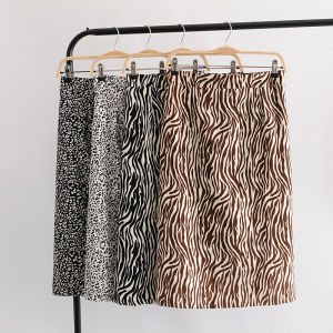 Váy Midi Chữ a Cạp Cao in Họa Tiết Thời Trang Thường Ngày Đa Năng Cho Nữ Mùa Xuân Thu Váy Midi Cạp Chun Thon Gọn