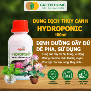 Dung Dịch Thủy Canh Greenhome Lavamix Chai 100ml Phân Bón Cây Thuỷ Sinh Hoa Sen An Toàn Cho Cá