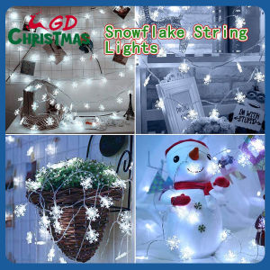 GD Christmas Snowflake Lights Christmas Decorations - Winter Wonderland Hanging String Light Decor