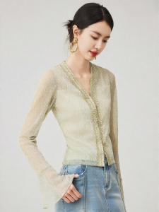 BADINA | Áo Sơ Mi Chiffon Tùng Chuông Đẹp Lấp Lánh
