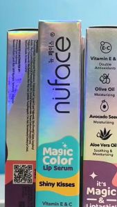 NUFACE Magic Color Lip Serum Indonesia / Serum Bibir 4g / Vitamin E & C Avocado Seed Aloe Vera Olive Oil / Extra Moisturizer / Antioxidant / Color Changing / Cutie Pink Shiny Kisses / Melembabkan / Balm / Treatment Perawatan / Skincare Lips Makeup Series