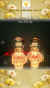 Đèn Thờ Pha Lê Cầu Nguyên Khối Cao Cấp Có LED Nhiều Màu CHÂN THIỆN MỸ Vật Phẩm Phong Thuỷ PLC-19