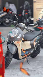 STRIPING STICKER LIS LES POLET honda scoopy fashion 2023 2024 matte brown list motor standar kualitas termurah