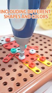 Bell toys เครื่องมือก่อสร้าง ของเล่นจำลอง DIY ของเล่นเด็ก การถอดและประกอบ ของเล่น 205 Pcs