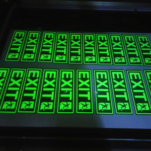Sintraboard Luminous Fire Exit / Exit / Emergency Sign 4x12 – Glow in the Dark Safety Signage for Offices & Buildings