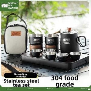 TanXianZhe | Portable Travel Tea Set Stainless Steel