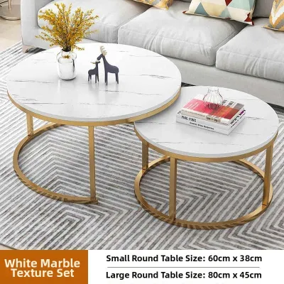TENGYAGAO | Creative Italian Style Round Small Household Marble Tea Table