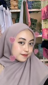 Kerudung Zipper Polos Terbaru Hijab Instan Terlaris Jilbab Simple Mate FineHycon By Arsyana Esklusif
