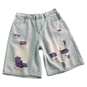 ZHUOCAN | Stylish Ripped Denim Shorts Summer Casual