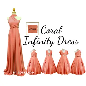 Infinity dress coral peach best sale