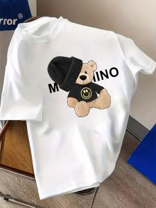 2026 Autumn Bear Graphic Printed Women Luxury T-Shirt Cotton Short SleeveWomens Streetwear Tee Blouse