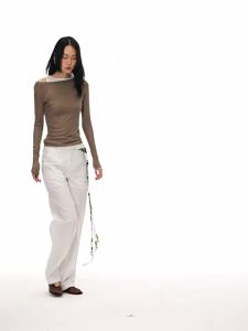 asomesome | Quần Tây Đứng Vải Mỏng Phong Cách Retro