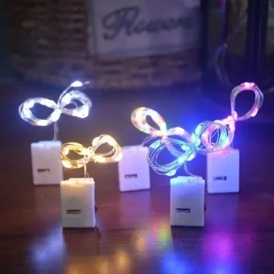 3 pcs Lampu kawat led nyala 1M /lampu tumbler hias/lampu nyala buat mainan layangan sayap peri/lampu kelap kelip