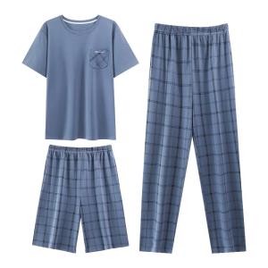MiiOW | Pure Cotton Short Sleeve Long Pants Large Size Home Wear Set 3 Pieces