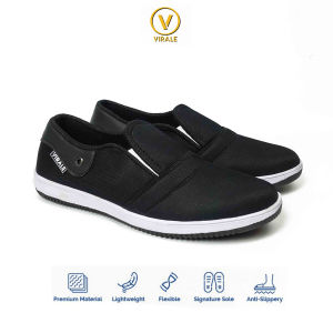 Sepatu Slip On Cowok Keren Buat Gaya Model Casual Bahan Kanvas Desain Terbaru  Mamojosfore CS 01 HT