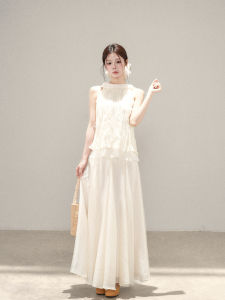 YIKEXIAOYEMEI | Áo Blouse Mùa Hè Elegent Không Tay Phong Cách Pháp
