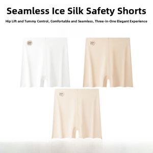 miiow | Cat Woman Foundation Liquid Safety Shorts Women Underwear Two-In-One Summer Thin Ice Silk Seamless Flat Angle Shorts Briefs
