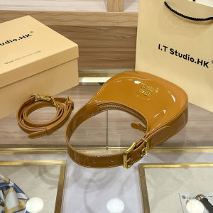 Hong Kong Genuine Leather Moon Shape Underarm Bag Womens New Autumn Winter Fashion Shoulder Crossbody Bag by I.T Studio.HK