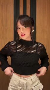 sweeter basic outer jaring crop ootd jaring best saller