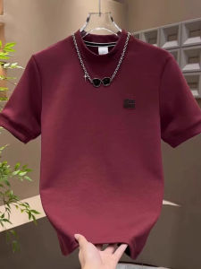 Summer Fashionable Mens T-Shirt Casual Half Sleeve Basic Solid Color Simple Design Breathable round Neck Short Sleeve Top