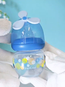 Newborn Cartoon Baby Bottle 60ml/2.03oz Anti-choking Anti-colic Anti-drop Baby Bottle Standard PP No BPA Baby Bottle Windmill Cute Baby Bottle Suitable for 0-3 Months Baby