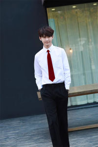 Autumnal College Style Long Sleeve Shirt And West Pants Set for Male Middle And High School Students Photography Graduation Class Uniform