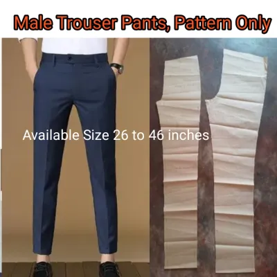 Sewing pattern. Trouser Pants Pattern for Men. Pants Pattern.