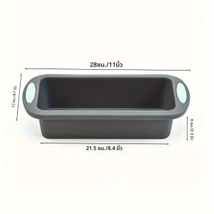 แม่พิมพ์สองสีทำจากซิลิโคนสำหรับอบขนมปังปิ้งหนาทนทานต่ออุณหภูมิสูงถาดอบขนมปังปิ้งเครื่องมือสำหรับเตาอบ