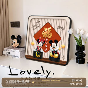 Mickey Mouse Home Decorative Figurine Living Room TV Cabinet Decorations Soft Decoration High-End Creative Small Tabletop Artwork