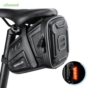 NEWBOLER กันน้ําจักรยานอานกระเป๋า MTB ROAD BIKE Saddlebags สะท้อนแสงลายจักรยานผู้ถือเครื่องมือกระเป๋า MTB อุปกรณ์เสริม