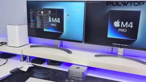 Cổng Kết Nối PULWTOP Mac Mini M4 Dock Với Ổ Cứng SSD 4TB Hỗ Trợ HDMI 4K 60Hz 3 Cổng USB A 2.0 Khe Đọc Thẻ SD/TF Và Âm Thanh Dành Cho Mac Mini M6 M5 Pro M4