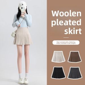 ZITENGFEI | College Style Suit Pleated A-line Skirt