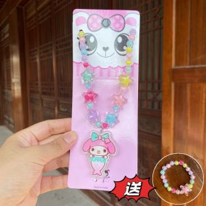 Bộ Vòng Cổ Và Vòng Tay Phát Sáng Hình Công Chúa Hoạt Hình Cho Bé Gái Quà Tặng Sinh Nhật Phụ Kiện Đồ Chơi Trang Sức Trẻ Em