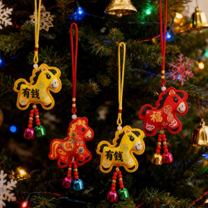 2026 Year of the Horse Embroidered Zodiac Mascot Pendant New Year Companion Gift Lucky Fragrant Bag Decoration