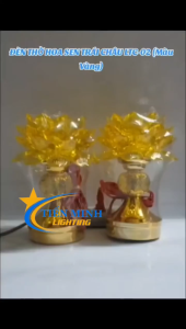 Đèn thờ hoa sen trái châu LTC01/LTC02 nhiều màu thân đèn bằng nhựa dùng thờ cúng